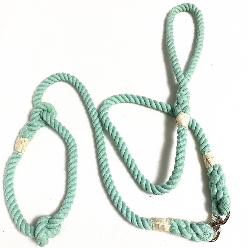 150*1.2CM Cross-border supply of in-stock pet leash, three-strand color hand-woven pet dog leash P chain Application Scenario