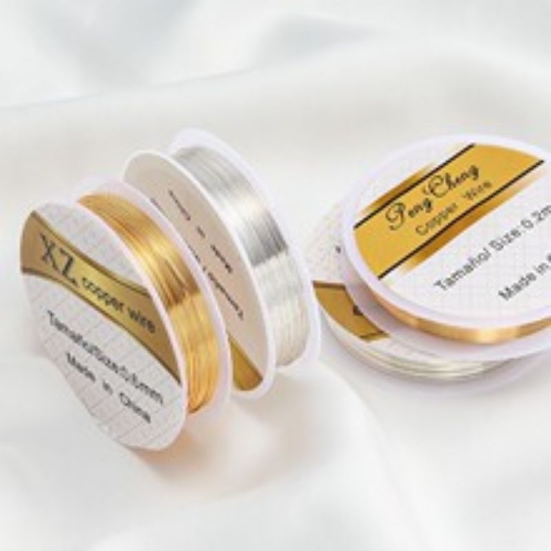 包金铜丝线保色软铜丝手工diy项链手链银丝线铜丝批发