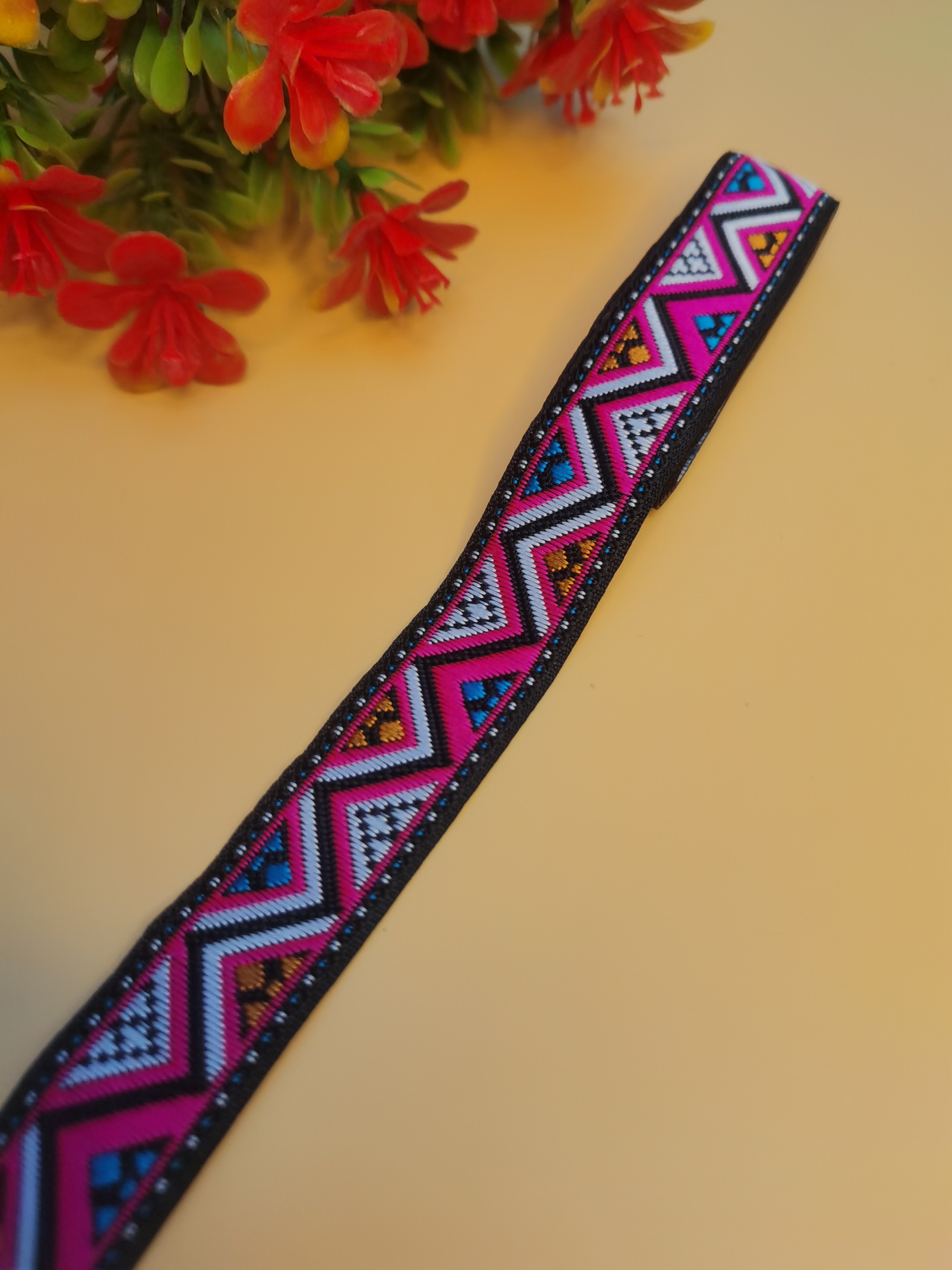 织带印字/织带/缎带/珍珠纹尼龙织带/美国纹织带白底实物图