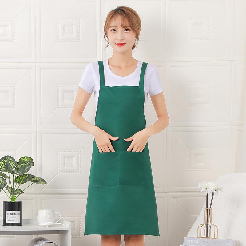 Apron printed advertising, work clothes wholesale, gifts printed with logo, factory direct sales, wear-resistant, dirt-resistant, anti-stain, Korean version kitchen detail image 4