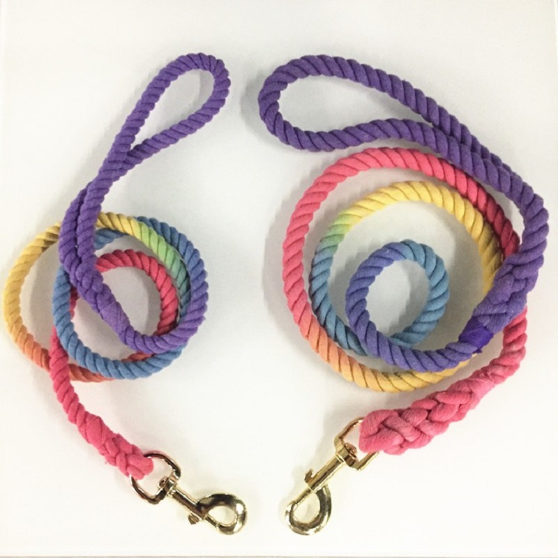 150*1.3CM Colorful woven dog leash, pet telescopic leash, chest and back dog supplies, stretchable and anti-bite multi-functional pet leash Application Scenario