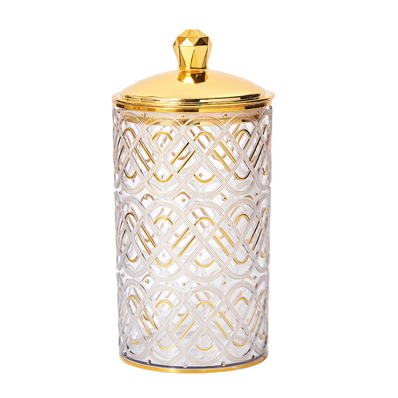 圆形带盖大尺寸塑料密封罐 PET桌面透明杂物整理收纳盒彩盒三件套 详情图5