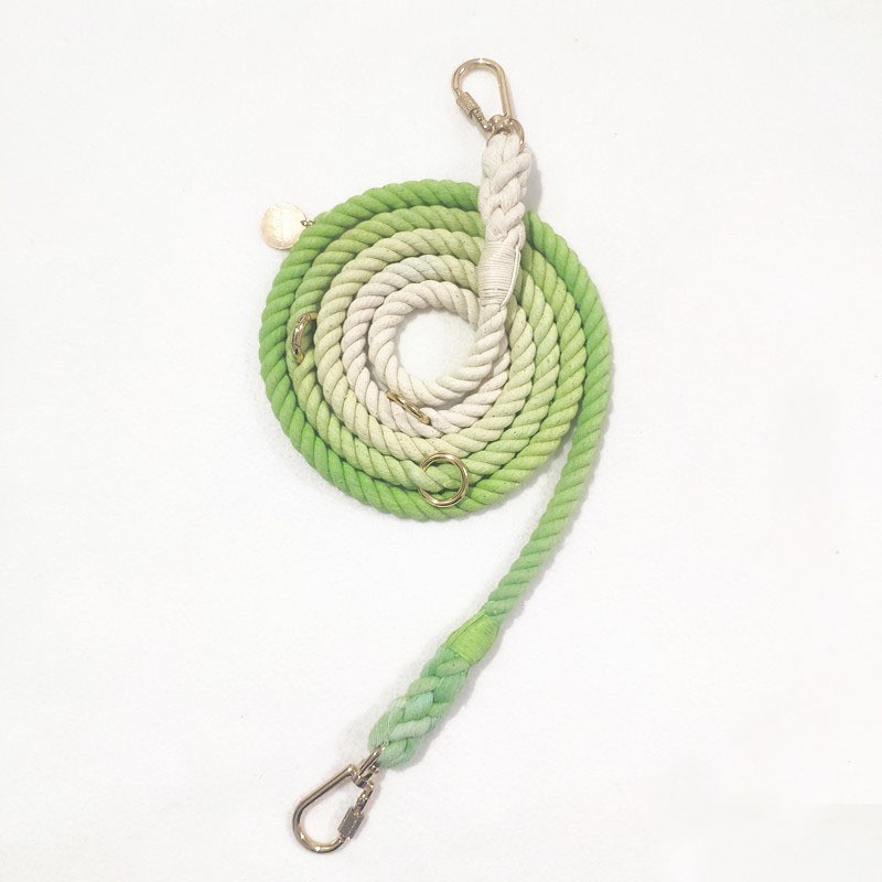 210*1.3CM双头双牵彩虹色编织宠物牵引绳 多功能腰牵斜挎宠物牽引繩 三股棉渐变狗绳狗狗用品详情8