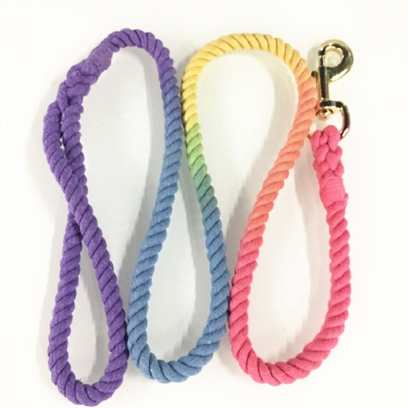 150*1.3CM Colorful woven dog leash, pet telescopic leash, chest and back dog supplies, stretchable and anti-bite multi-functional pet leash details Picture