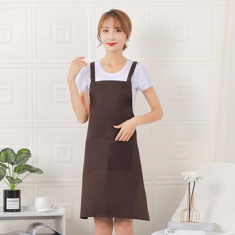 Apron printed advertising, work clothes wholesale, gifts printed with logo, factory direct sales, wear-resistant, dirt-resistant, anti-stain, Korean version kitchen detail image 5
