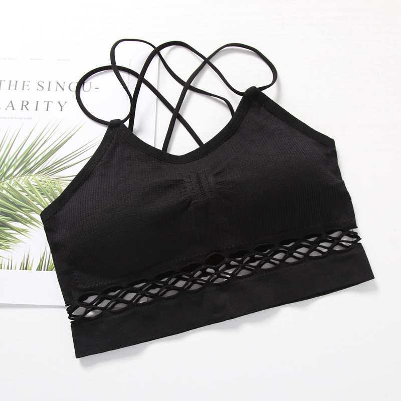 902# Export of surplus goods from foreign trade to the Middle East and Africa. Sexy threaded cutout chest wrap, yoga running, beautiful back, cross shoulder strap, no steel ring bra, strapless women's underwear Specification drawing
