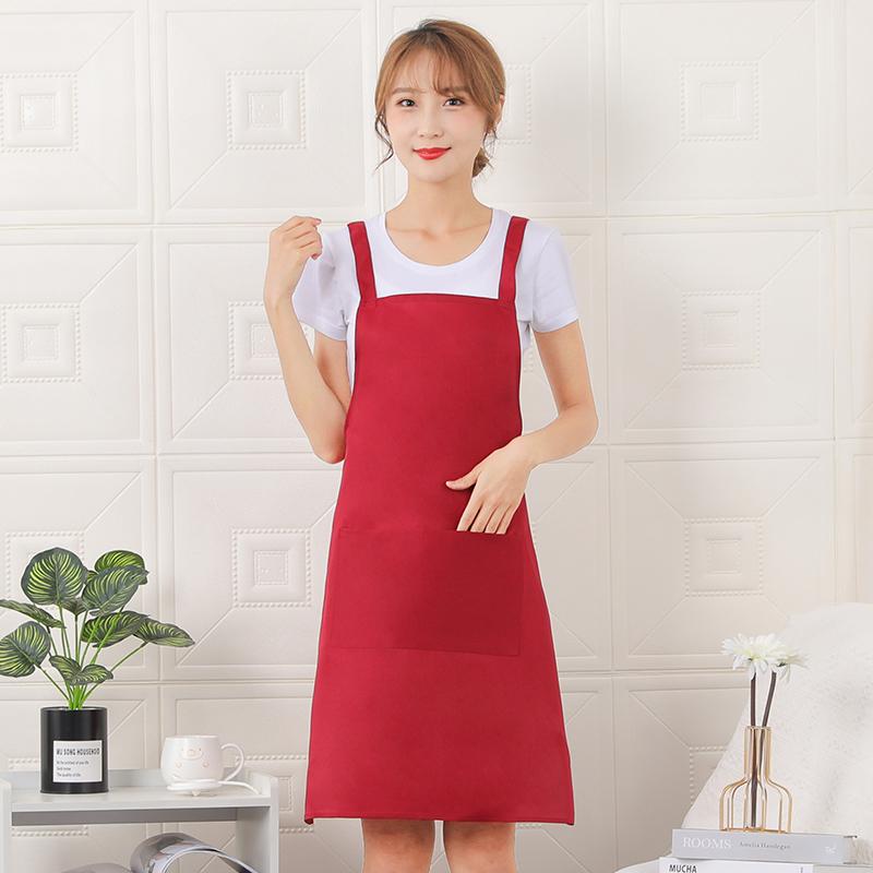Apron printed advertising, work clothes wholesale, gifts printed with logo, factory direct sales, wear-resistant, dirt-resistant, anti-stain, Korean version kitchen details Picture