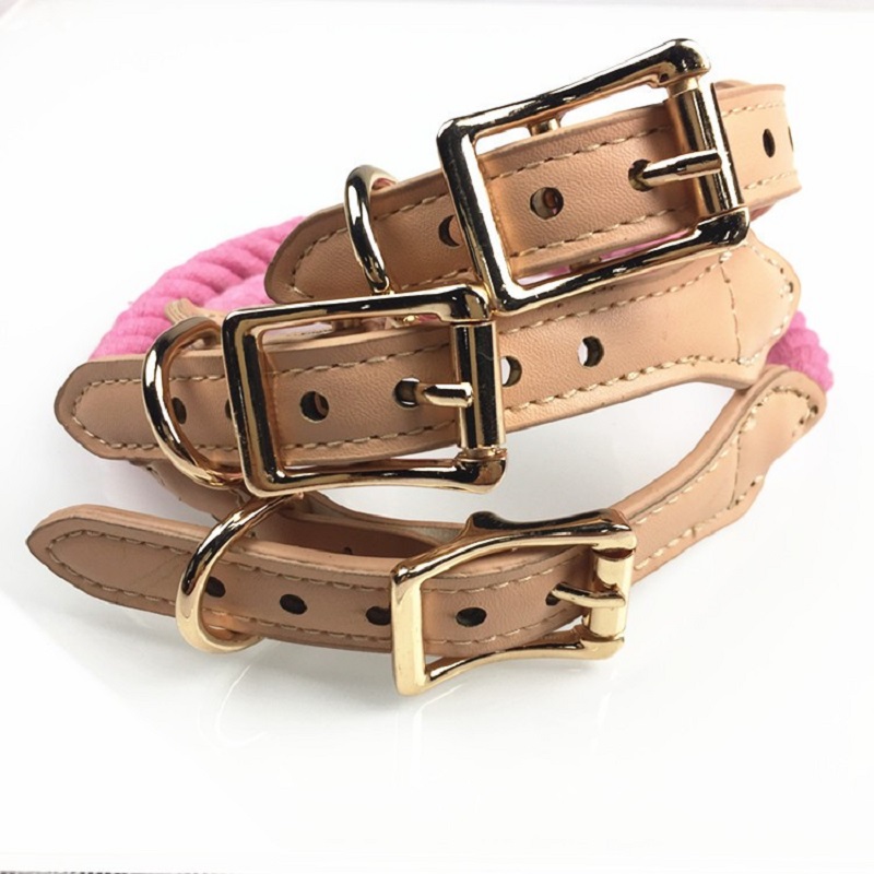 Pet leather collars, pet accessories, collar supplies, pet necklaces, pet supplies, durable and comfortable details Picture