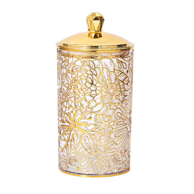 圆形带盖大尺寸塑料密封罐 PET桌面透明杂物整理收纳盒彩盒三件套 详情图4