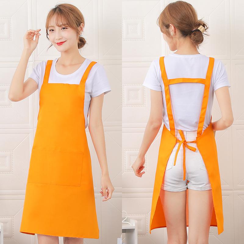 Apron printed advertising, work clothes wholesale, gifts printed with logo, factory direct sales, wear-resistant, dirt-resistant, anti-stain, Korean version kitchen detail image 9