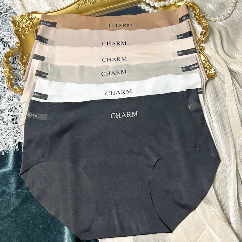 1061#款外贸出口欧美，中东女士内裤，  冰丝女士内裤中高腰无痕性感字母少女三角裤棉裆包臀女士内裤QNI