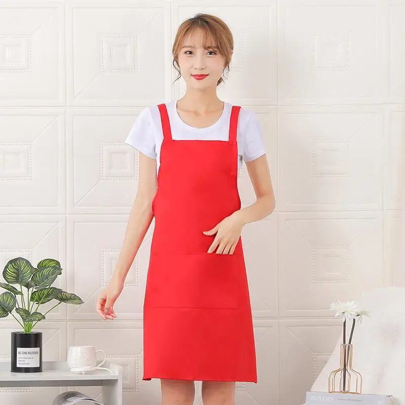 Apron printed advertising, work clothes wholesale, gifts printed with logo, factory direct sales, wear-resistant, dirt-resistant, anti-stain, Korean version kitchen detail image 8