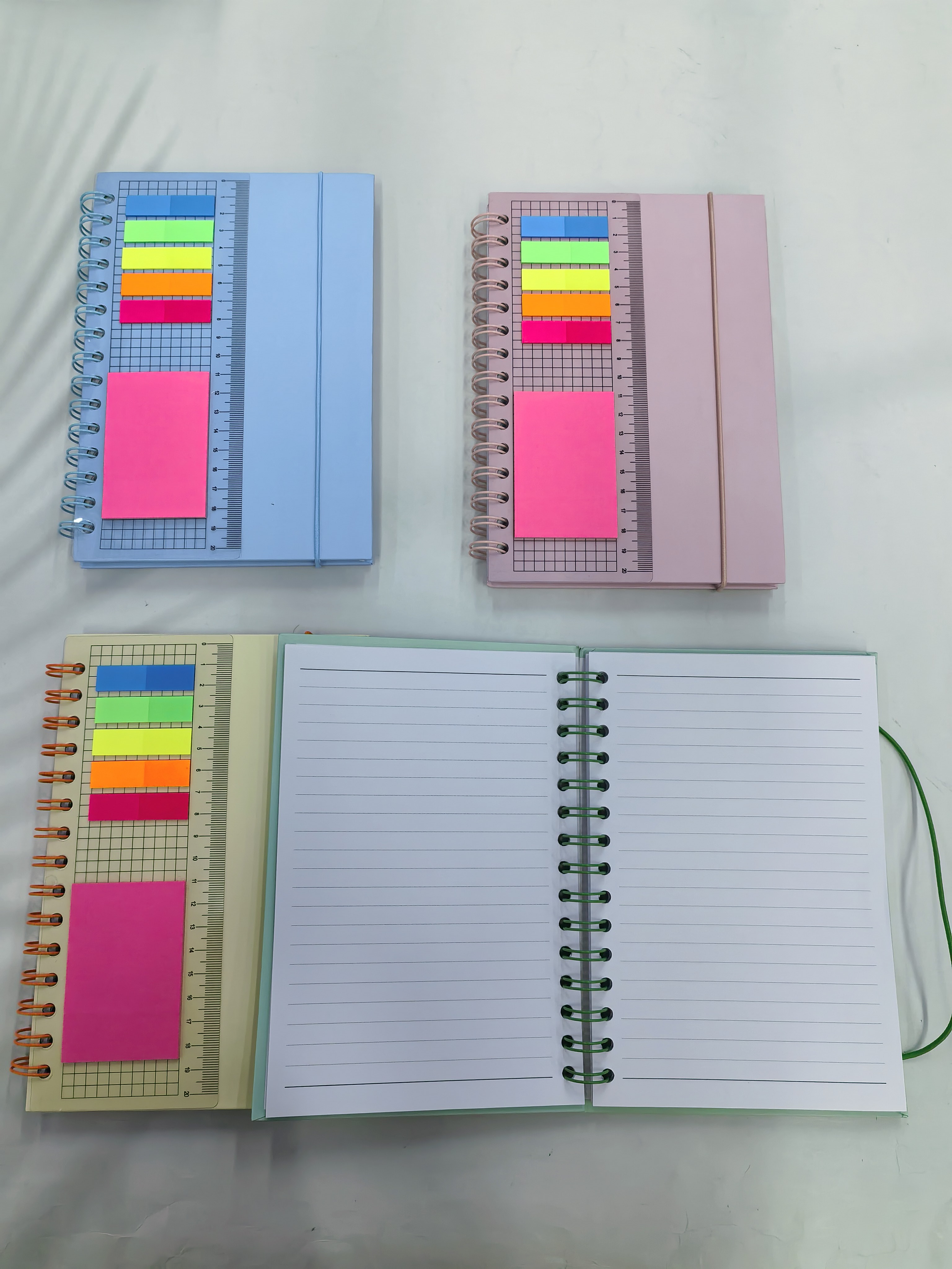 点滴文具彩色便签贴纸笔记本组合文具贴纸线圈本A5混色定制记事贴适用手帐记事