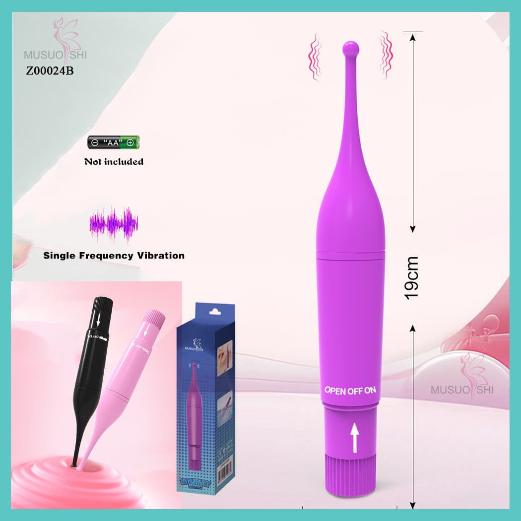 Z00024B Hot Sale Wholesale Mini Waterproof Sex Toy Vibrator for Sexual Pleasure Adult Sex Toys for WomanPurple Vibration Massager - 19cm, Single Frequency, AA Battery Powered full figure