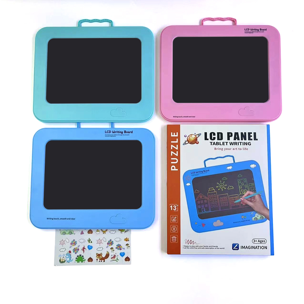 BB1502C带贴纸支架儿童手绘画板卡通LCD液晶手写板百变玩具