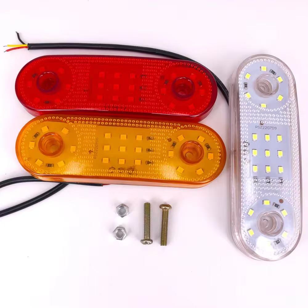The new model of truck side lights, 21LED truck flashing taillights, width indicator lights, focused oval-shaped truck side lights, 12-24V pic 2