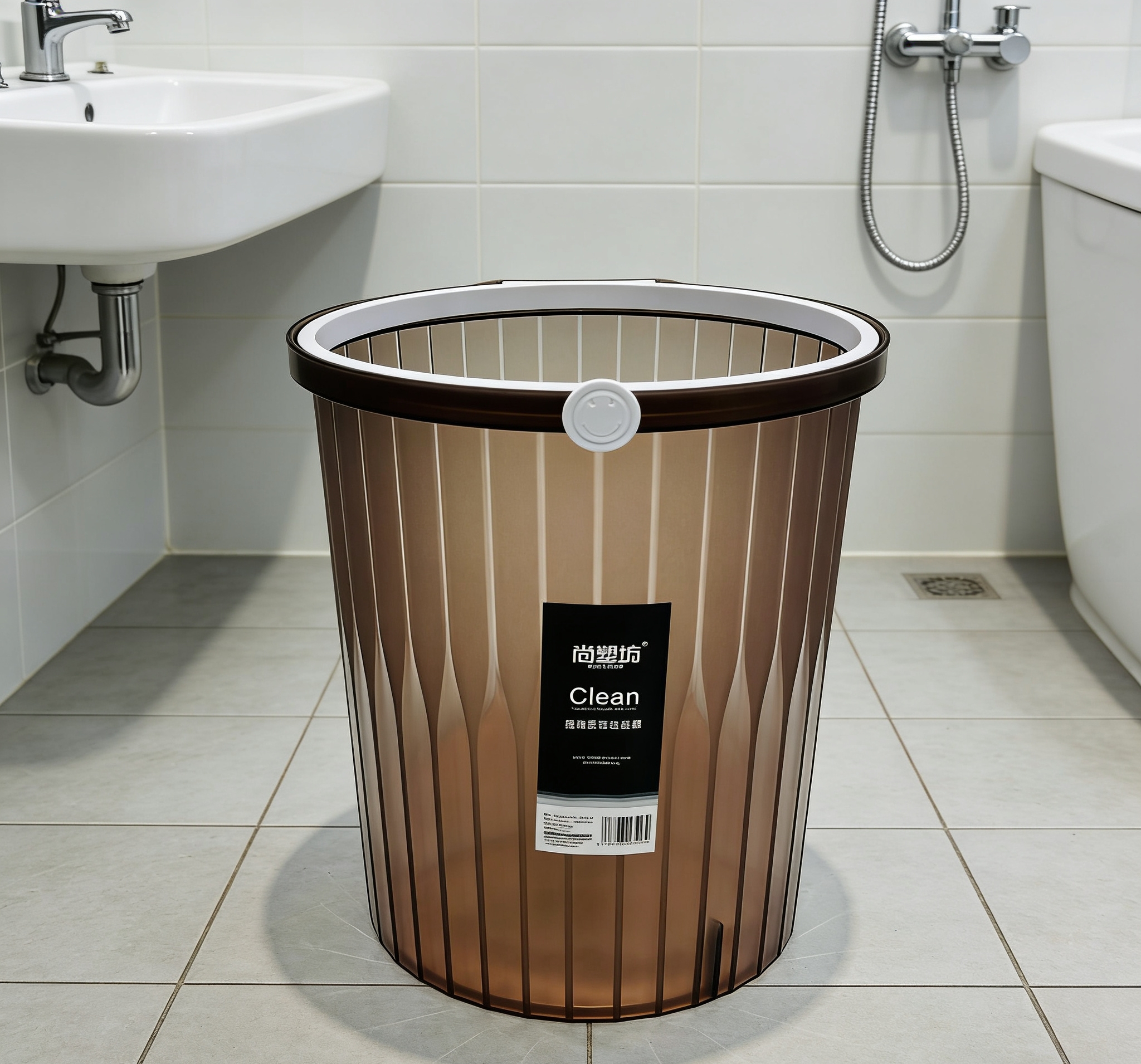 垃圾桶/笑脸垃圾桶/不弯腰垃圾桶/不锈钢垃圾桶带盖/垃圾篓细节图