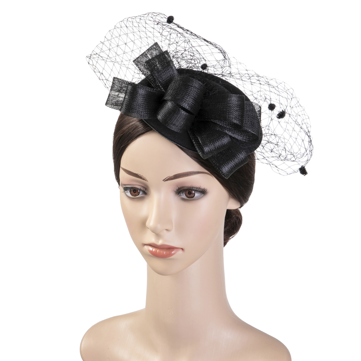 1 lady's face mask, net top hat, hairpin, handcrafted, afternoon tea, festival, party, banquet, birthday gift, horse racing festival, bride's hat, top hat, church cap strap, clip details Picture