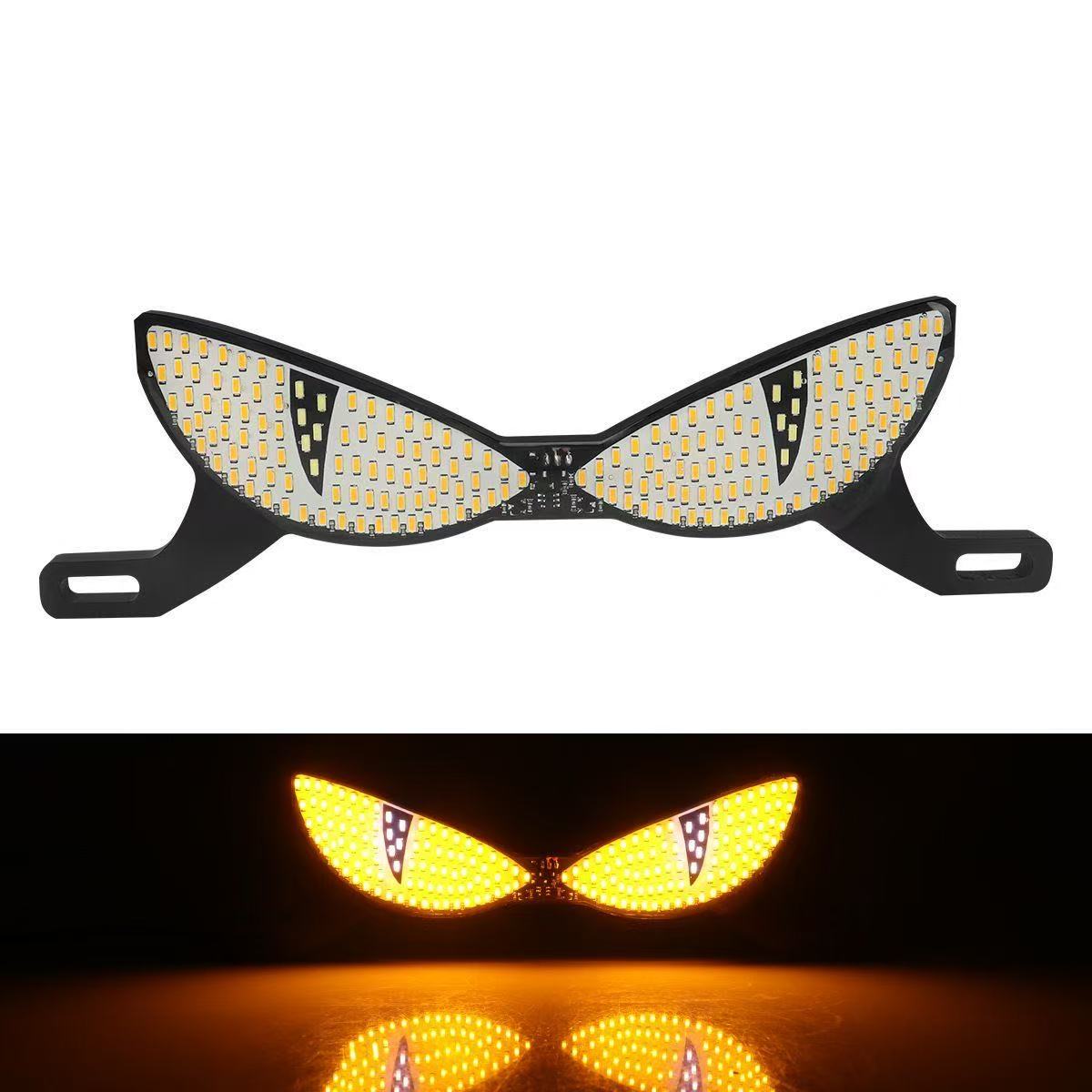 Motorcycle license plate screw light, triangular semi-circular led light, flashing devil eyes, modified universal decorative accessories for vehicle lights Item Picture