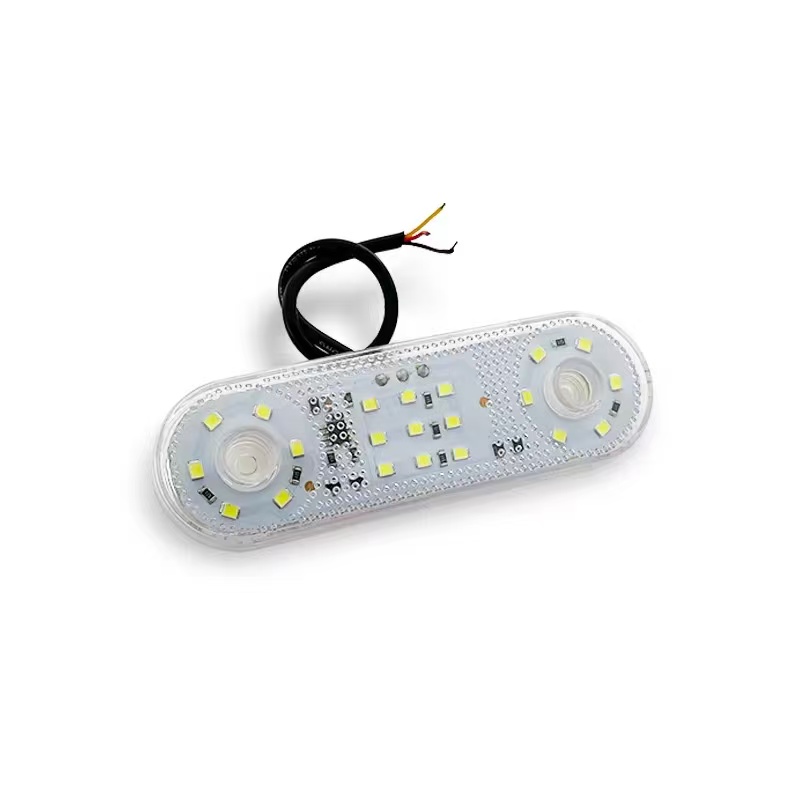 The new model of truck side lights, 21LED truck flashing taillights, width indicator lights, focused oval-shaped truck side lights, 12-24V Application Scenario