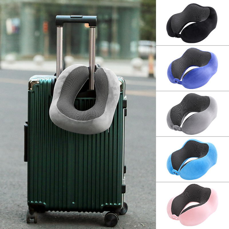 Summer bestselling travel airplane pillow, office prone sleeping space cotton U-shaped adult business neck pillow core Specification image