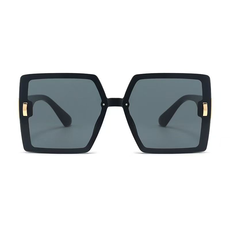 新款高级感大框米钉太阳镜女遮阳防紫外线方框墨镜潮显脸小