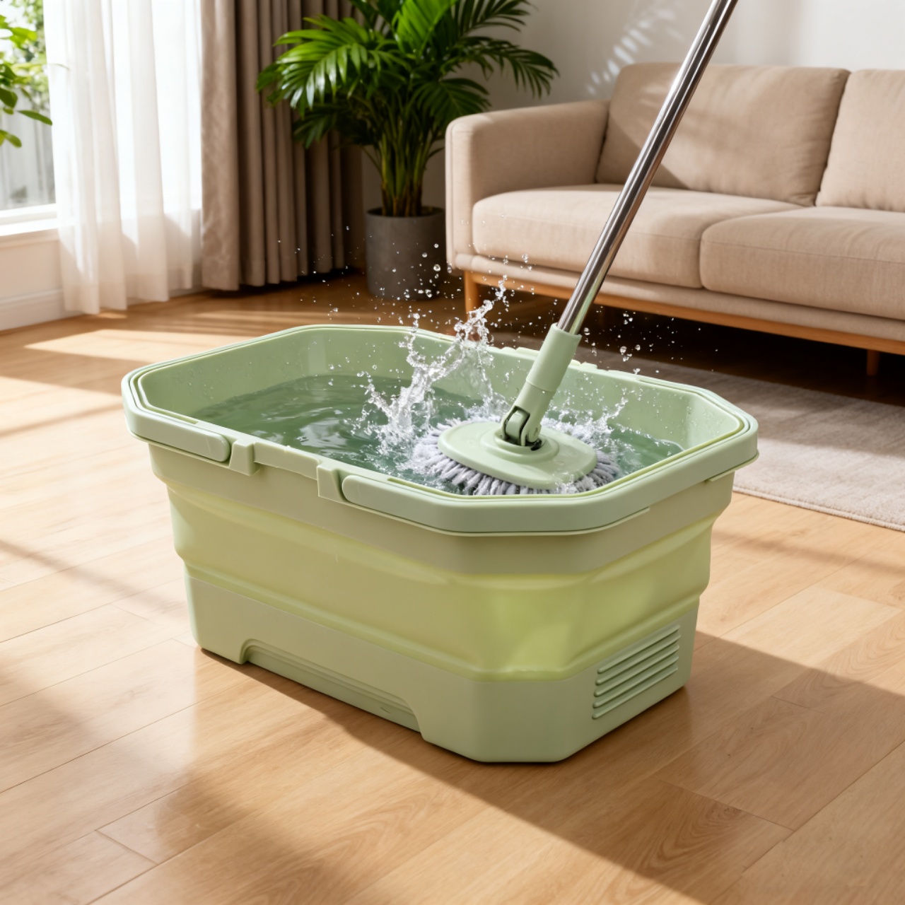 ممسحة مطوية جديدة لممسحة منزلية خالية من الغسيل اليدوي Specification image
