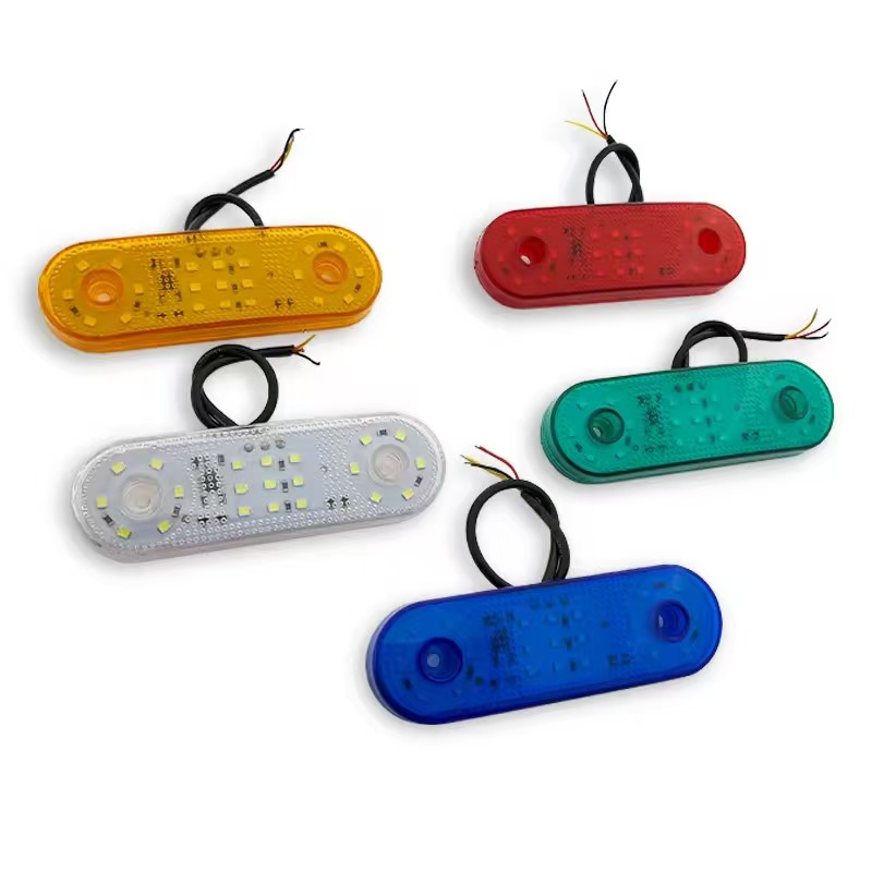 The new model of truck side lights, 21LED truck flashing taillights, width indicator lights, focused oval-shaped truck side lights, 12-24V pic 1