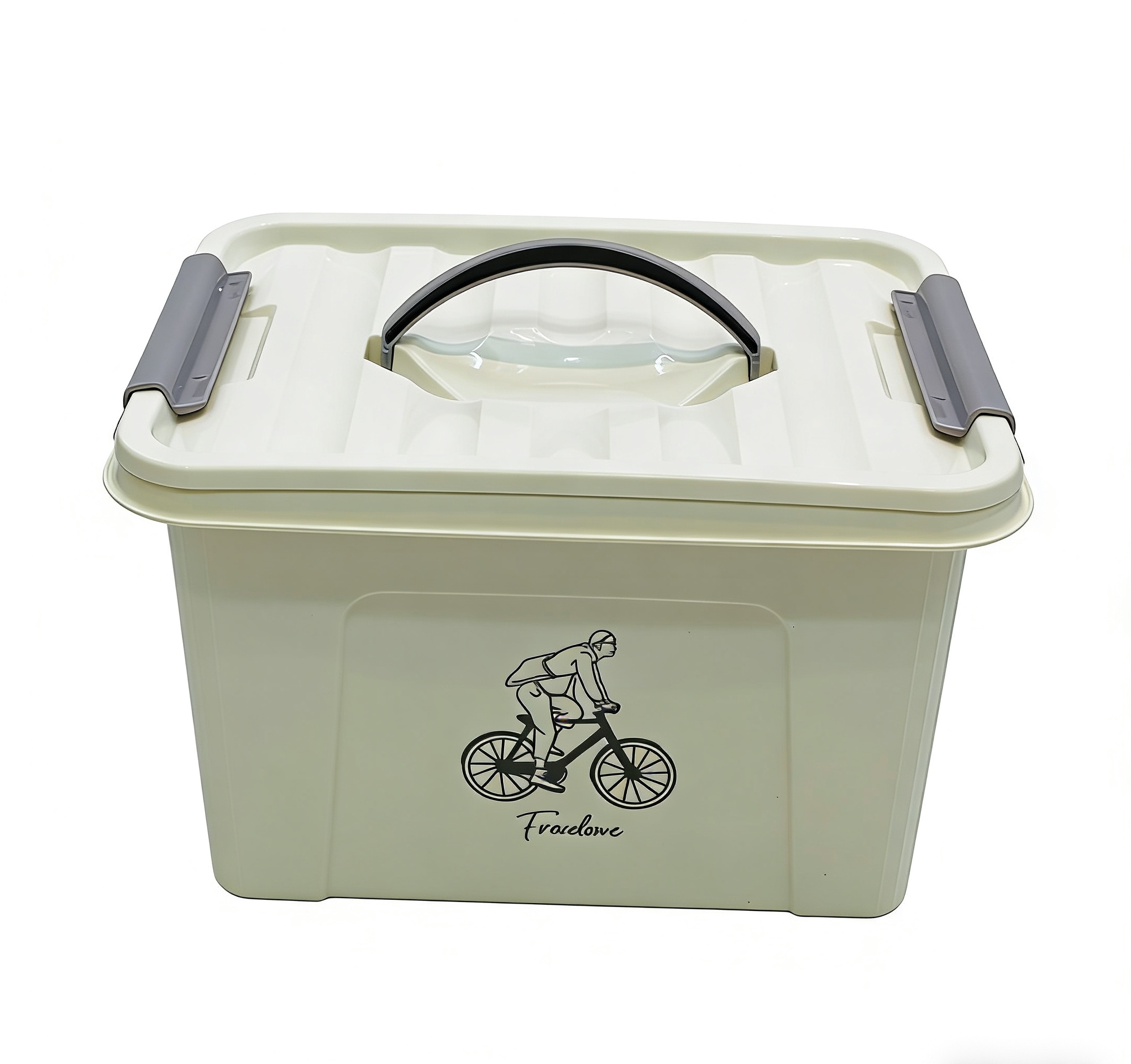 Wholesale of household thickened plastic storage boxes with handles, simple printed organizing boxes, snack, toy and clothing storage boxes, large-capacity organizing boxes Item Picture