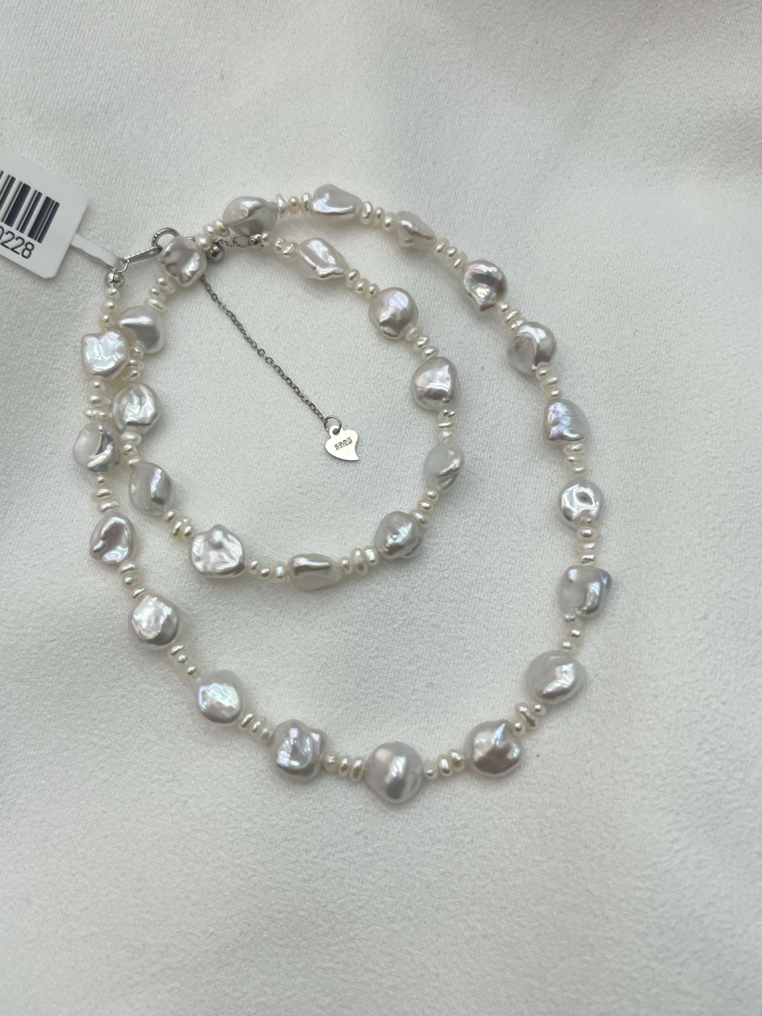 Natural knitted silver fragment design simple and fashionable S925 sterling silver tail chain, a popular online hit Specification image