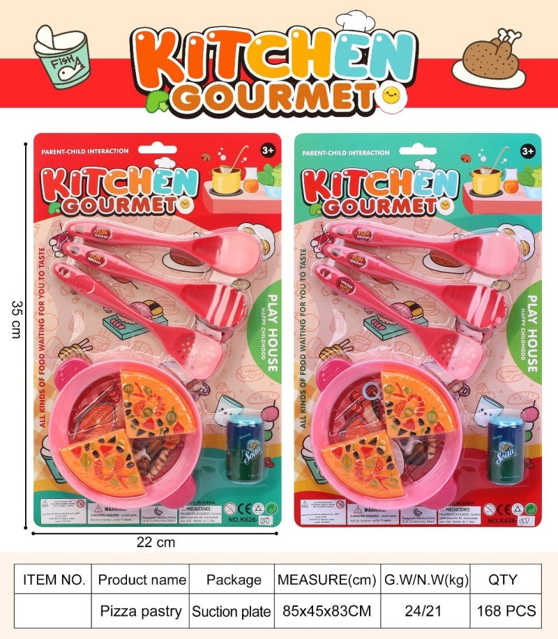 Theme kitchen food set Pizza and pastries details Picture