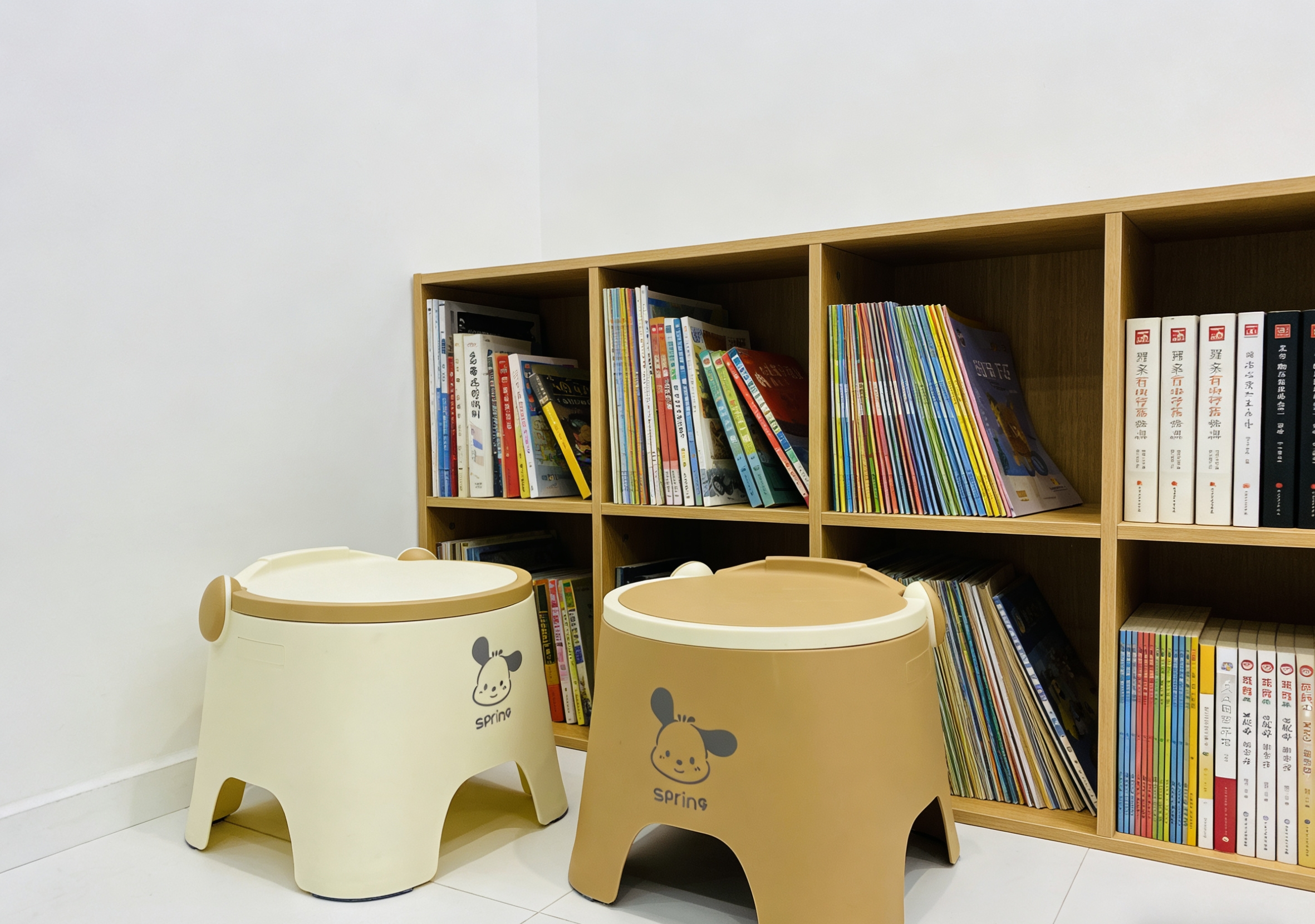 Children's bathroom anti-slip stool, cartoon dog-shaped plastic uncovered low stool, household small stool, cartoon dog-shaped plastic stool, thickened anti-slip children's household uncovered low stool wholesale details Picture