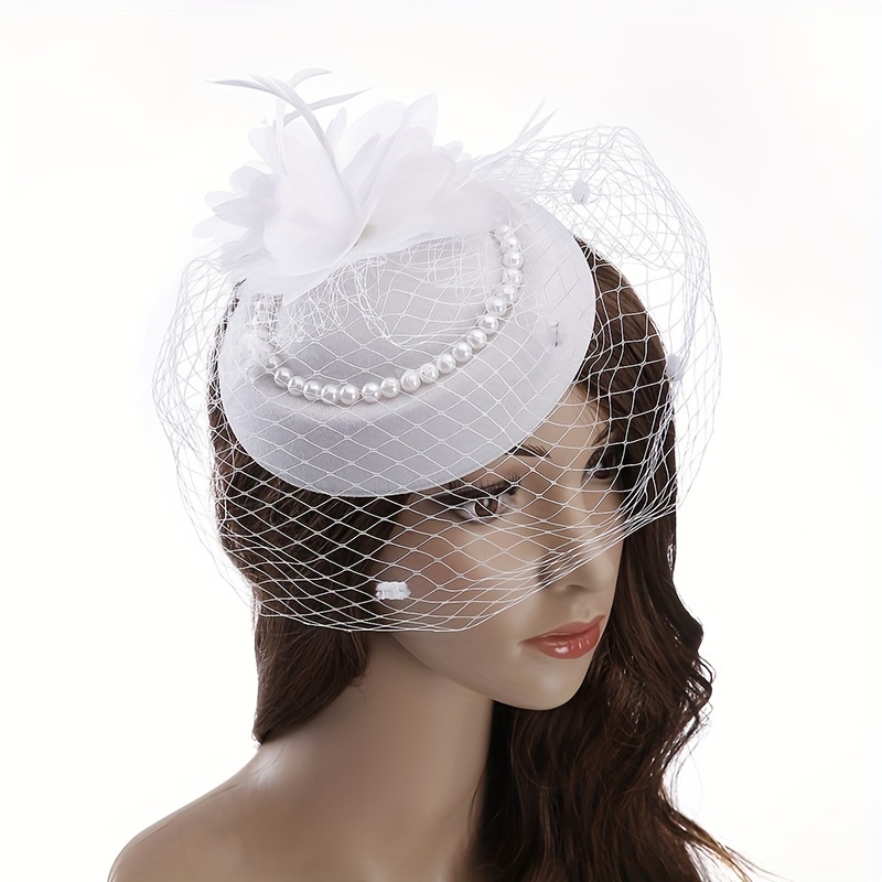 1 lady's face mask, gauze top hat, hairpin, Halloween, Christmas, afternoon tea, holiday party, birthday gift, horse racing bride hat, Derby hat, church cap, strap, clip Item Picture