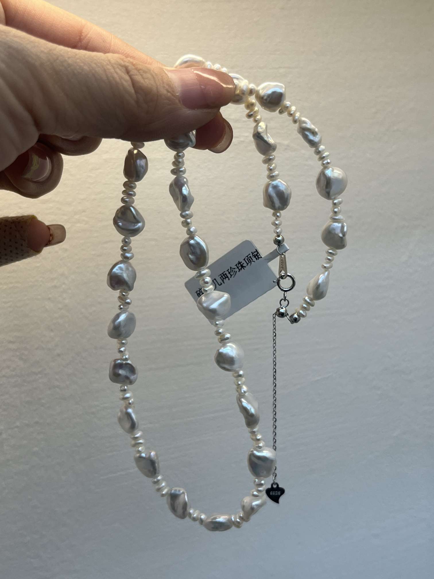 Natural knitted silver fragment design simple and fashionable S925 sterling silver tail chain, a popular online hit