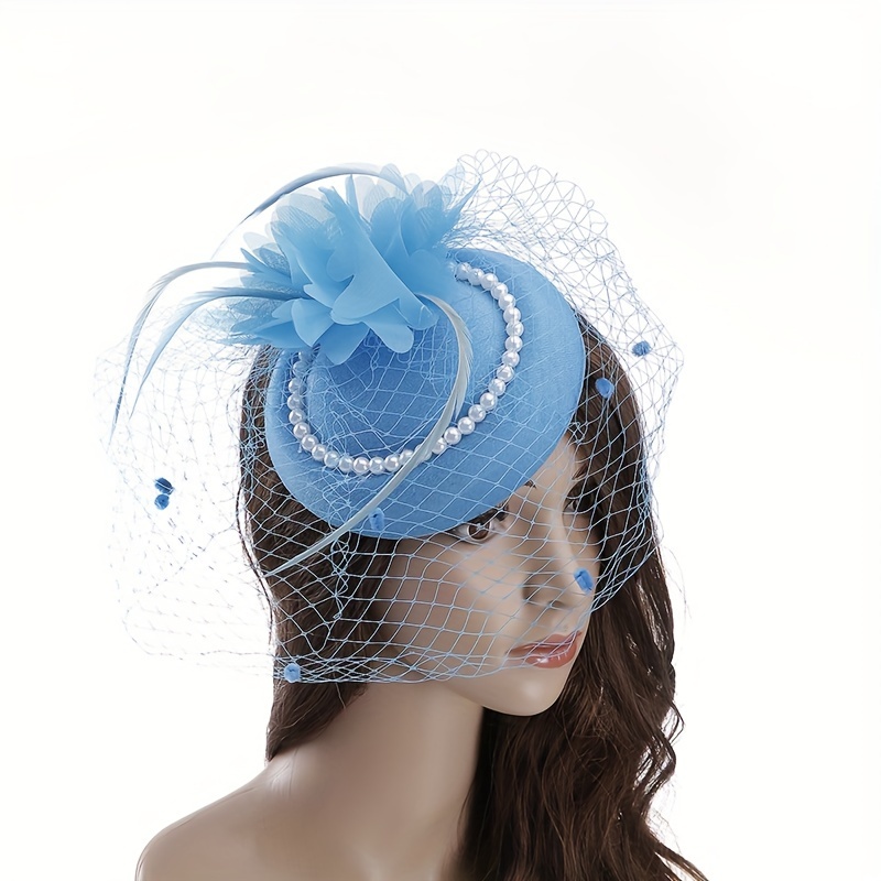1 lady's face mask, gauze top hat, hairpin, Halloween, Christmas, afternoon tea, holiday party, birthday gift, horse racing bride hat, Derby hat, church cap, strap, clip Application Scenario