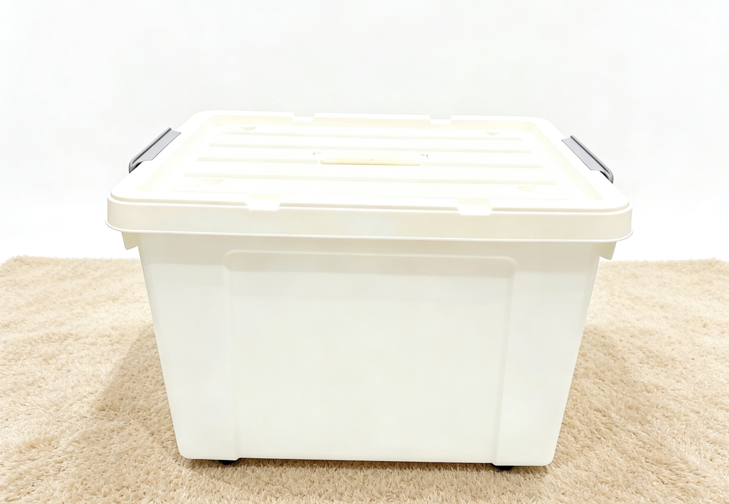 White plastic storage box, organizing box, household storage box, fabric food-grade sealed can, multi-functional storage box wholesale, household thickened white storage box with handle, easy to move, organizing box, multi-functional for living room, bedroom and balcony