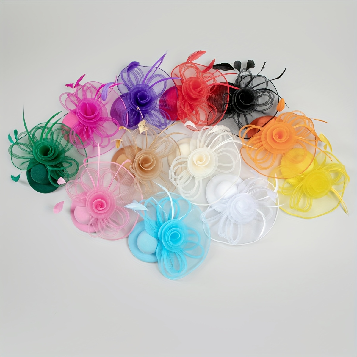 1件网纱时尚女士头饰蝴蝶结玫瑰头饰万圣节角色扮演圣诞节派对发饰小礼帽婚礼下午茶配饰生日圣诞礼物赛马帽德比帽教堂礼帽