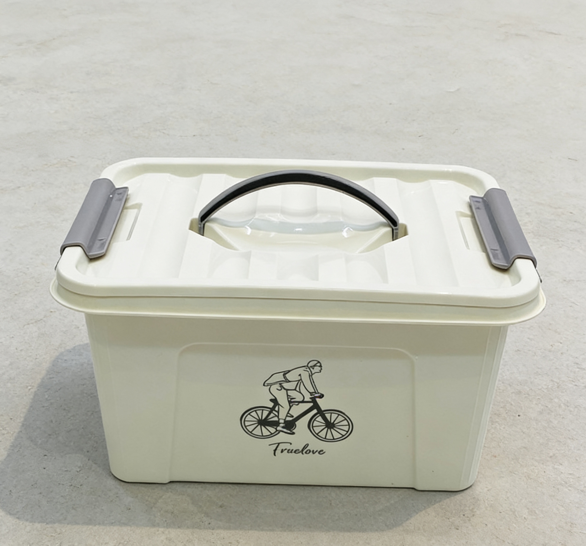 Wholesale of household thickened plastic storage boxes with handles, simple printed organizing boxes, snack, toy and clothing storage boxes, large-capacity organizing boxes