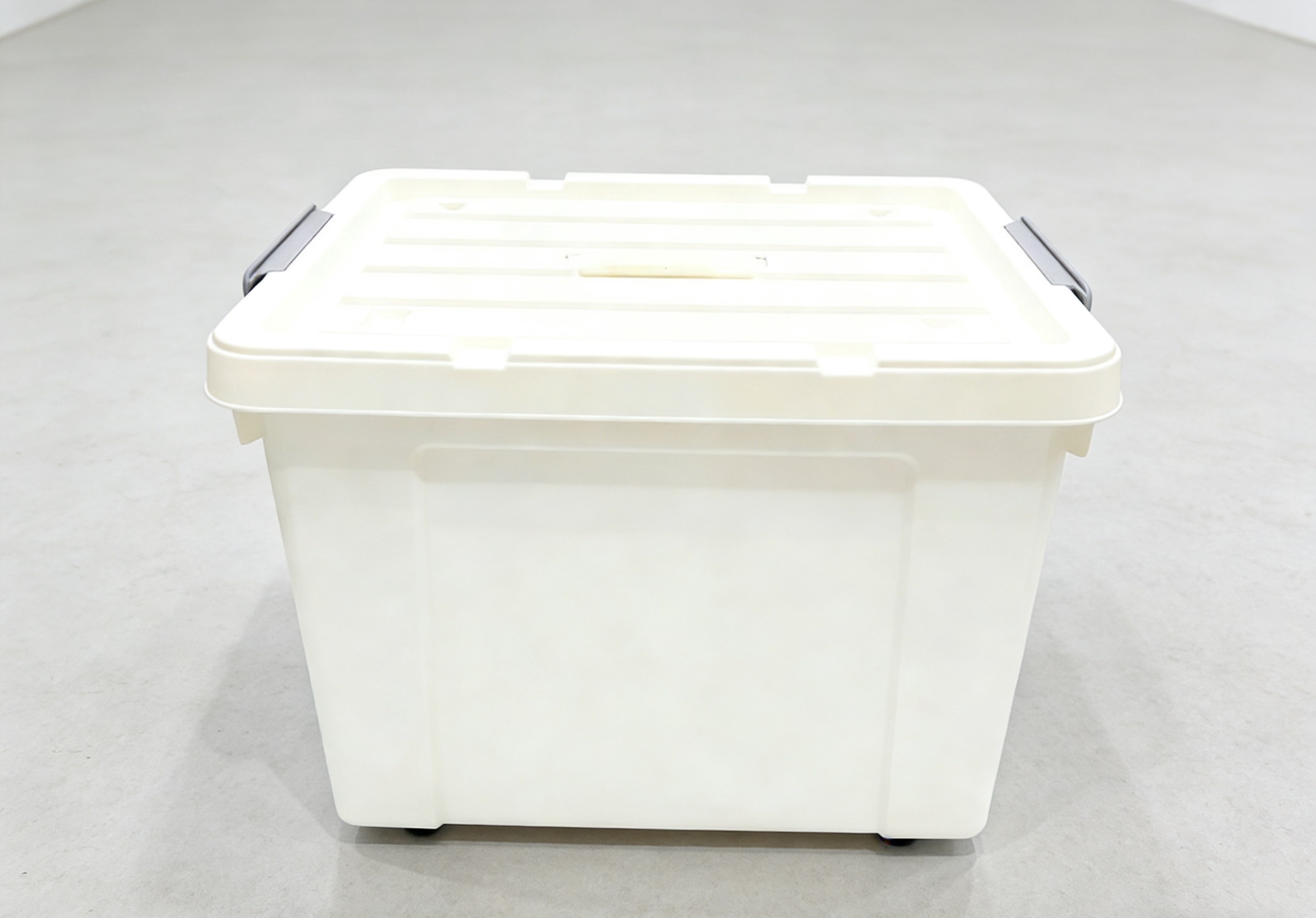 White plastic storage box, organizing box, household storage box, fabric food-grade sealed can, multi-functional storage box wholesale, household thickened white storage box with handle, easy to move, organizing box, multi-functional for living room, bedroom and balcony Specification image