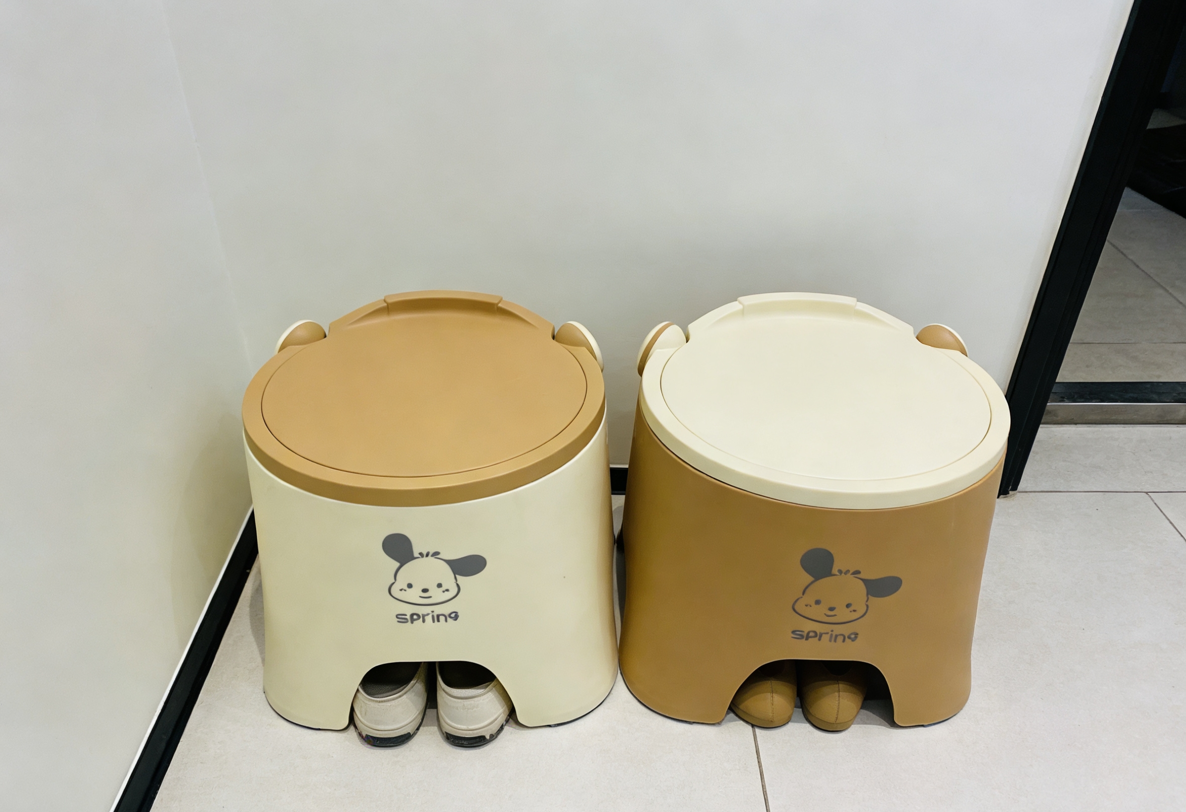 Children's bathroom anti-slip stool, cartoon dog-shaped plastic uncovered low stool, household small stool, cartoon dog-shaped plastic stool, thickened anti-slip children's household uncovered low stool wholesale Specification image
