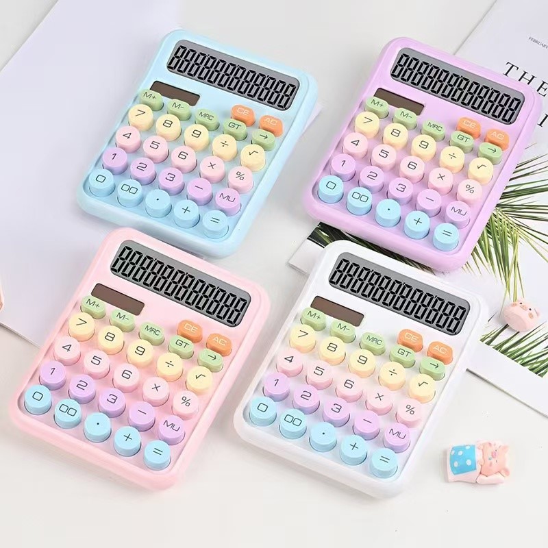 12-digit color solar-powered multi-functional calculator, portable and multi-purpose for office and study, high dopamine level, 2026 new goddess model calculator