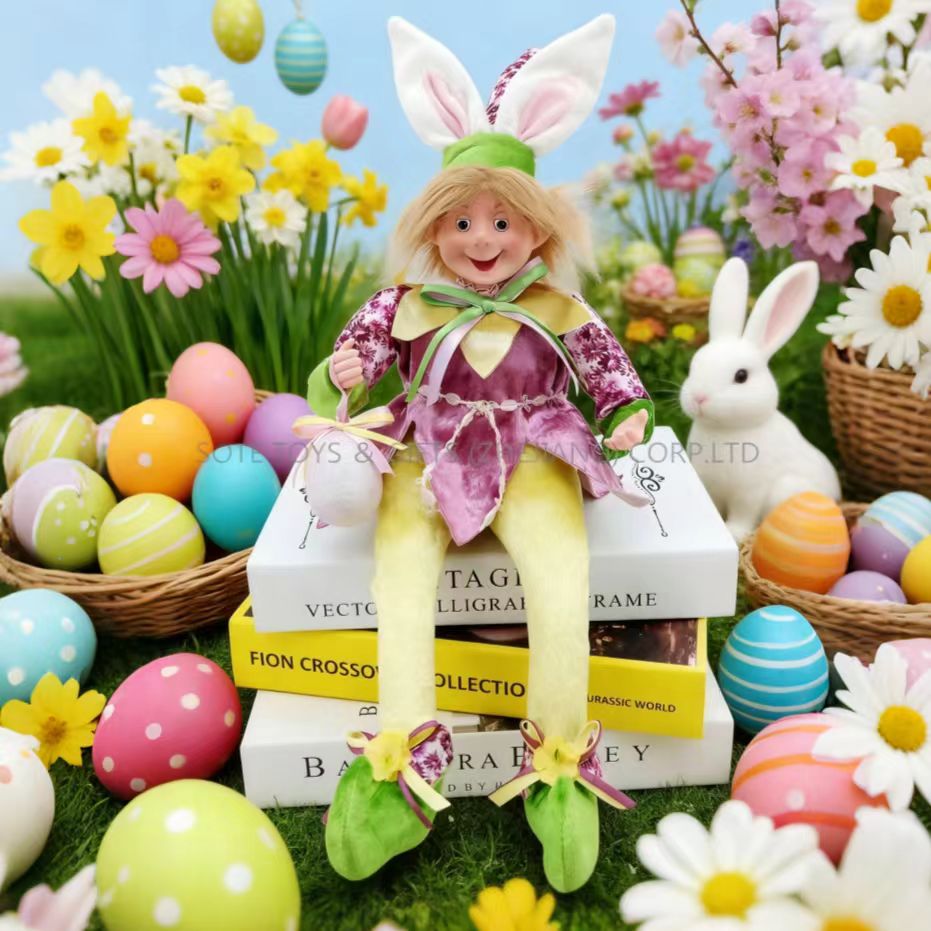 sote复活节精灵玩偶节日家居party氛围坐姿兔耳朵精灵摆件装饰品送人创意摆件礼物产品图