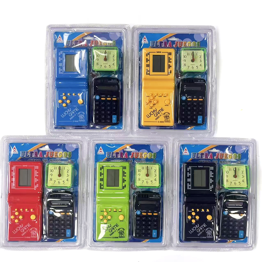 Childhood nostalgia handheld game console 26 Tetris mini-games Clock Portable calculator Item Picture
