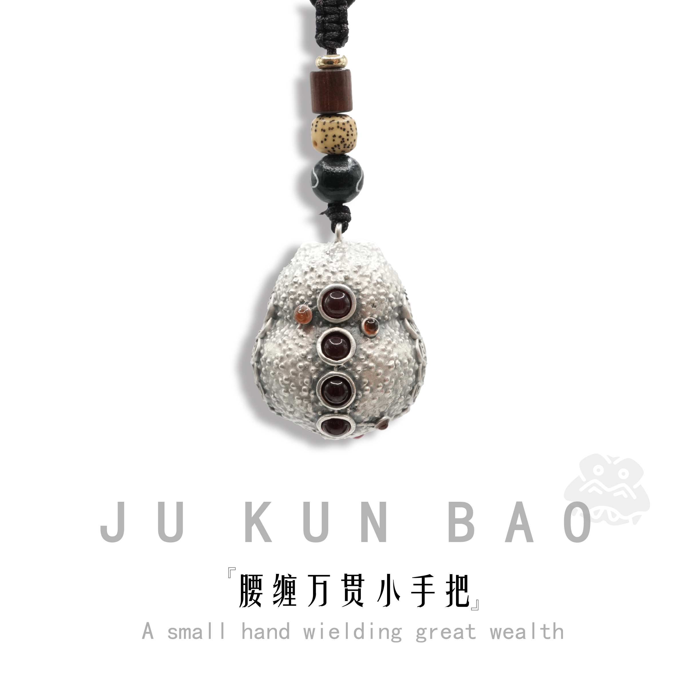 24-gram 999 pure silver, a new Chinese-style creative small handle that can hold a fortune Specification image