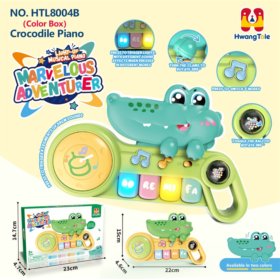 TK78218 Crocodile Music Electronic Keyboard (Educational Instrument for Infants, Toddlers and Children) (Battery Not included pic 1