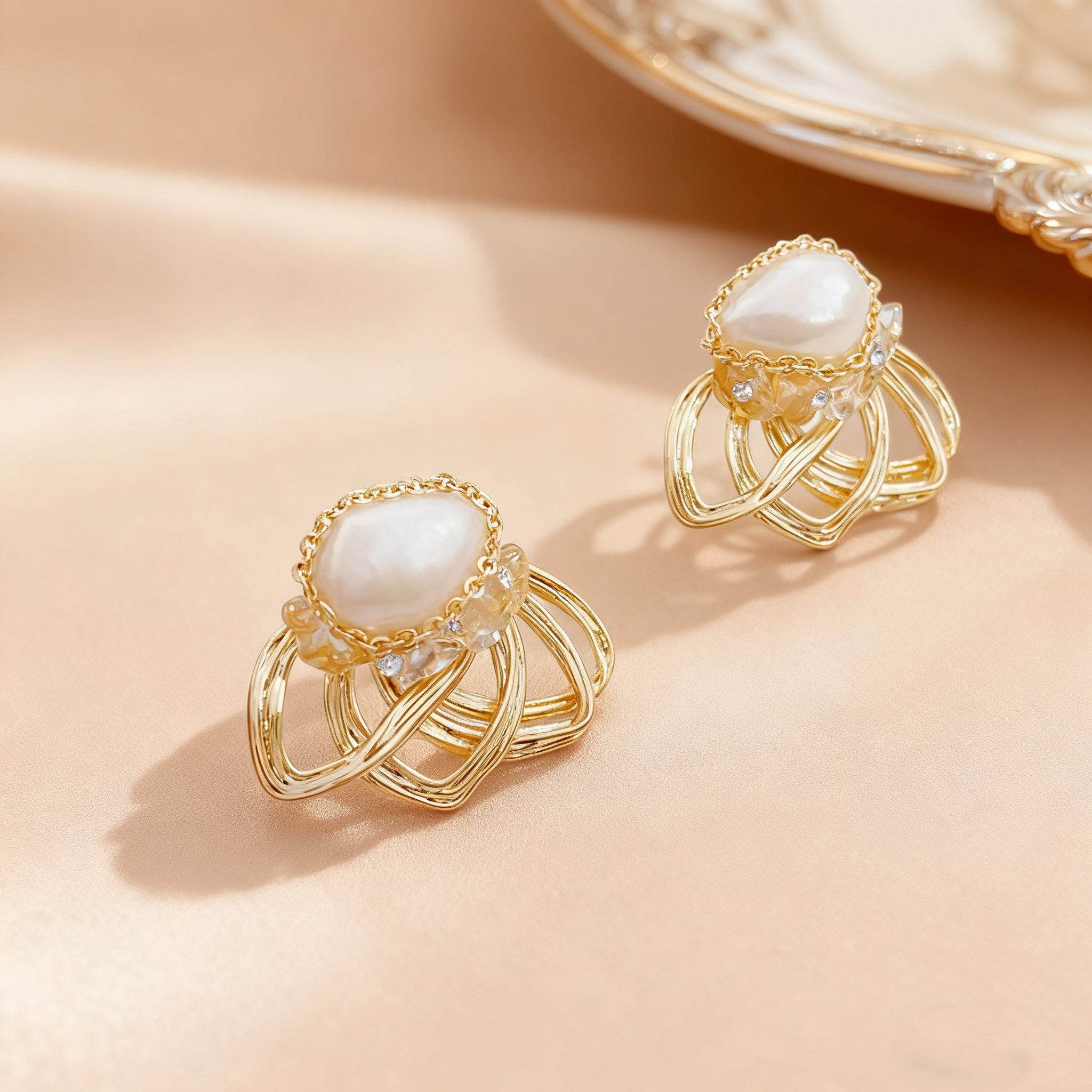 珍珠耳环时尚耳饰锆石耳饰品批发女士耳环潮流耳饰品搭配配饰