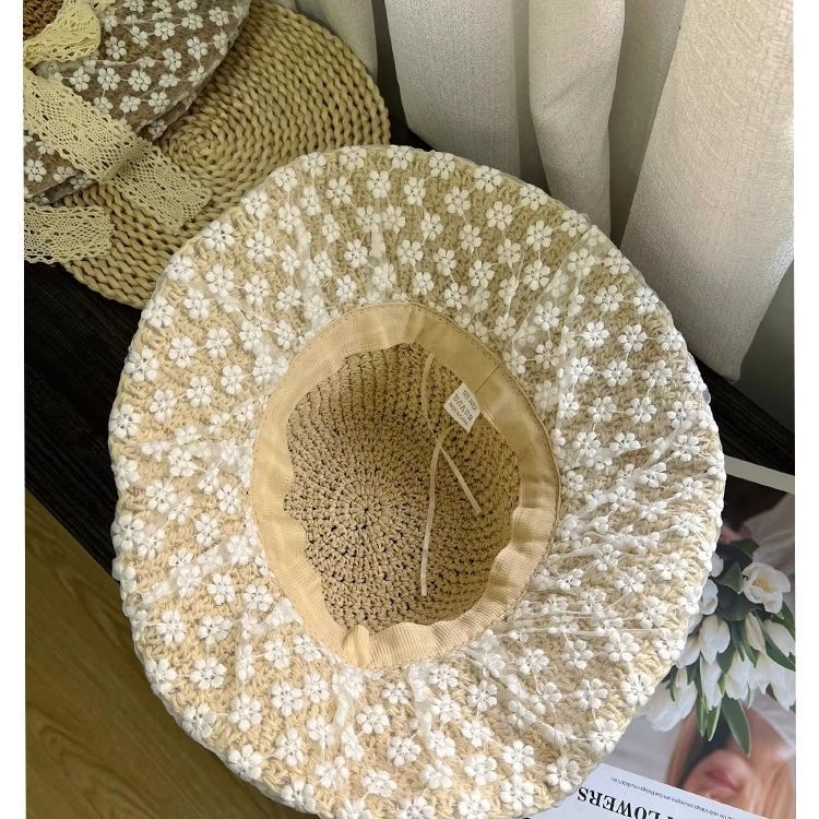 Ougensa milk silk full-width embroidered lace textile accessories, Chinese beaded webbing, leather decorative lace accessories details Picture