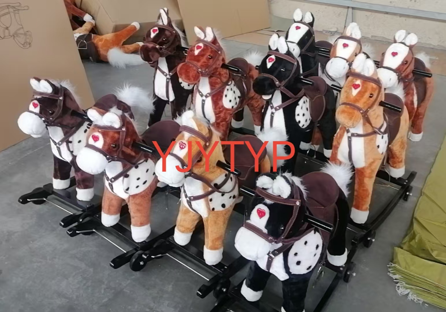 马年/摇摇马/旋转木马音乐盒/生肖马皮革公仔产品图