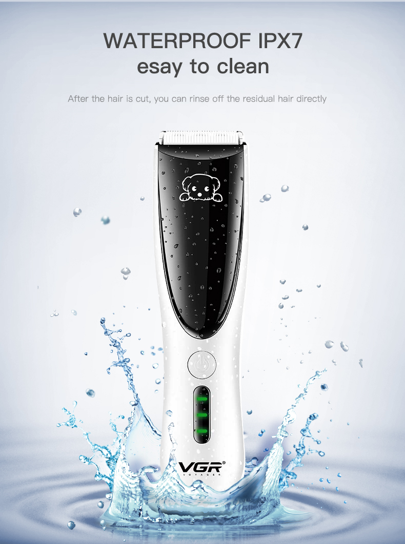 VGR232专业大功率防水低噪音猫狗剪毛器宠物店充电家用宠物理发器详情8