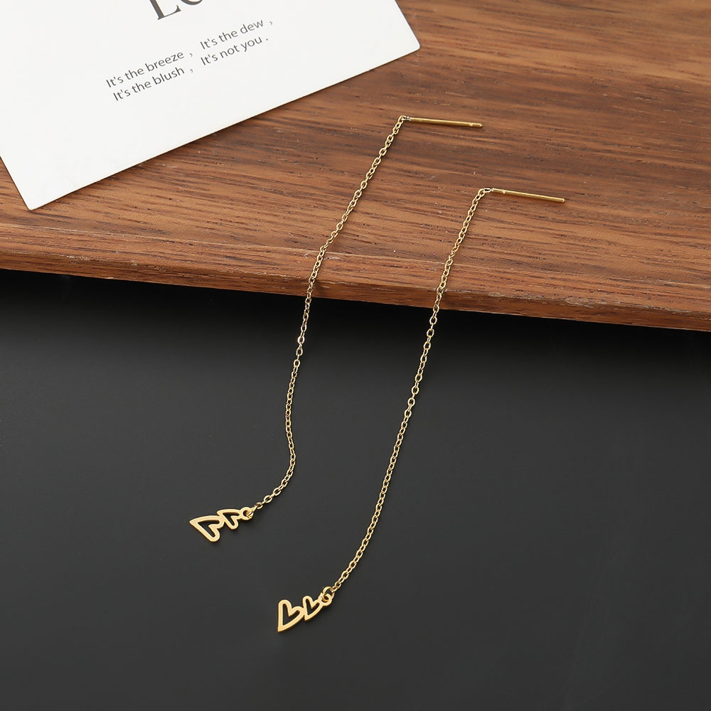 Stainless steel ear thread cross-border export earrings, exquisite ladies' ear thread detail image 8